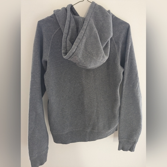 Aritzia TNA Gray Hoodie Beaded Blue Logo Size S - Picture 4 of 6